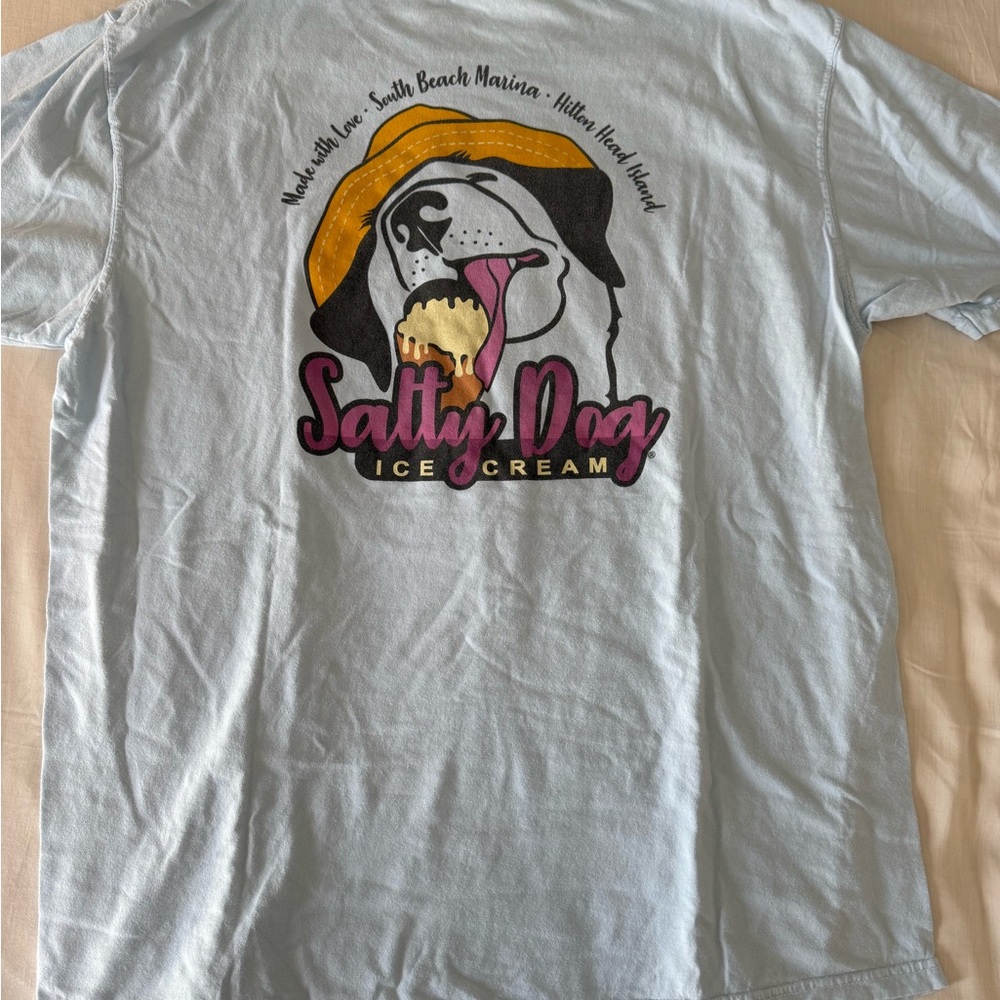 Salty Dog Ice Cream Light Blue T-Shirt